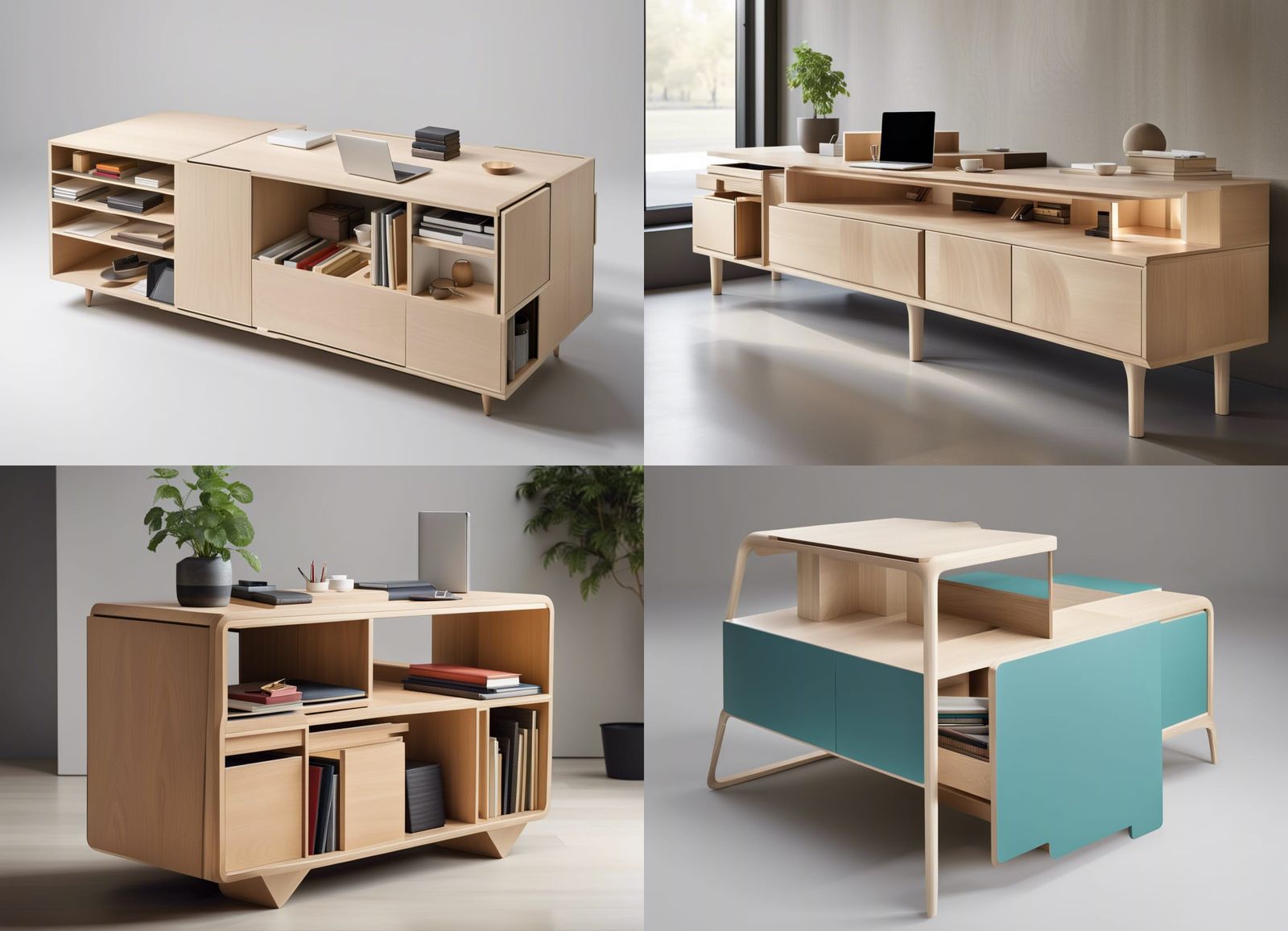 Design an innovative and bespoke furniture piece that serves multiple
