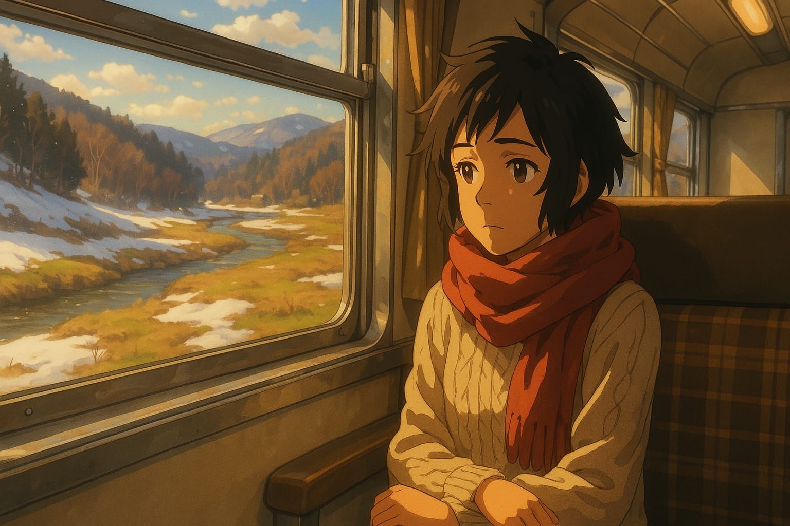 Melancholic train journey