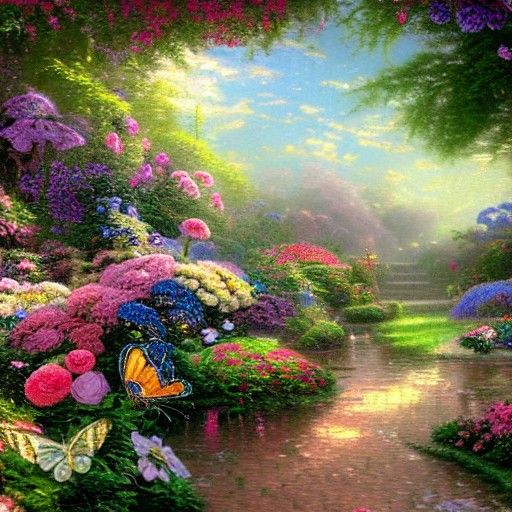 Fantasy Garden - AI Generated Artwork - NightCafe Creator