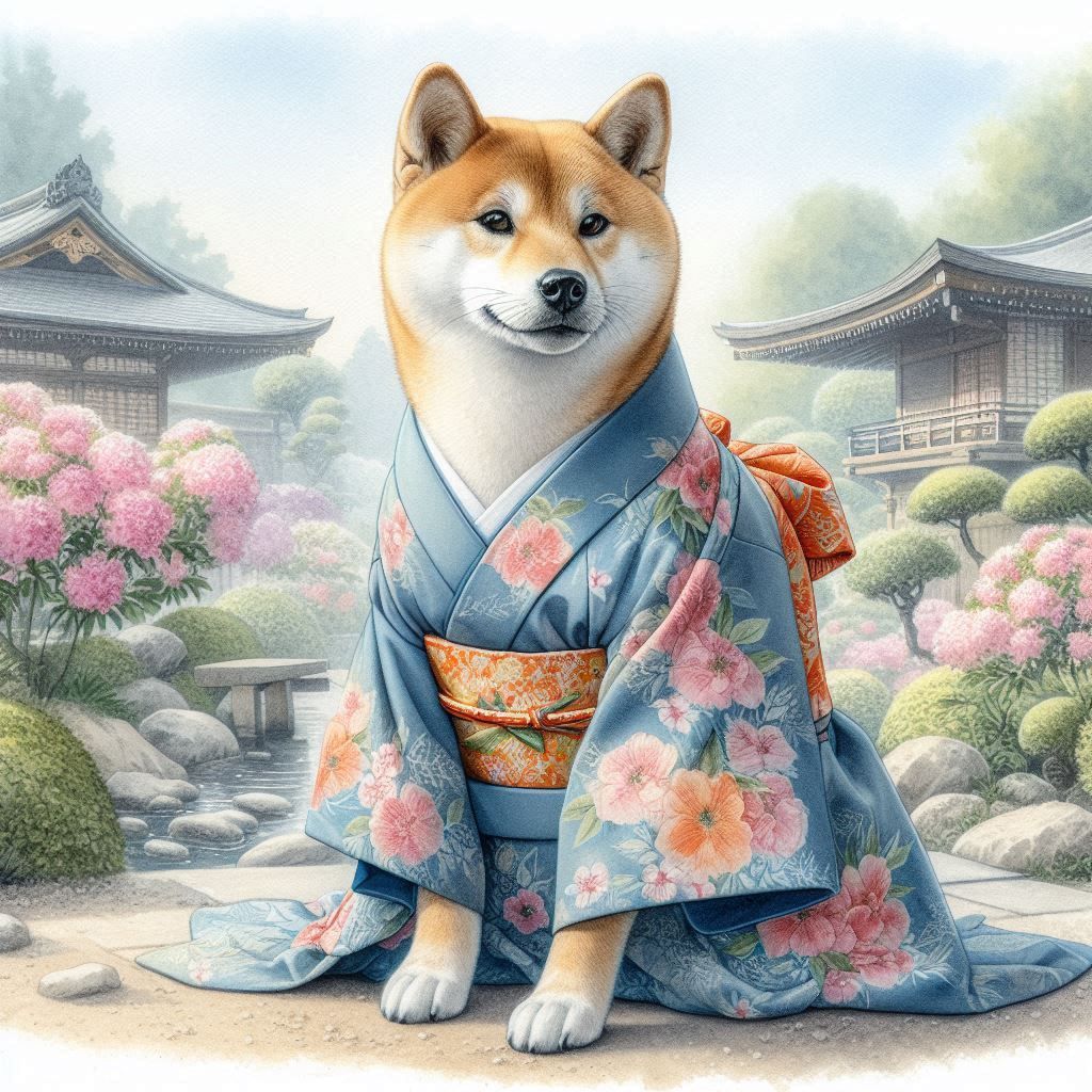 Shiba Inu in Traditional Attire