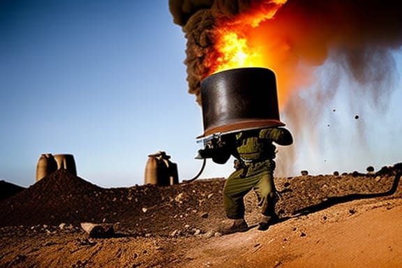 Monkey cooking a TACTICAL NUKE, nuke, fire, tactical nuke, e...