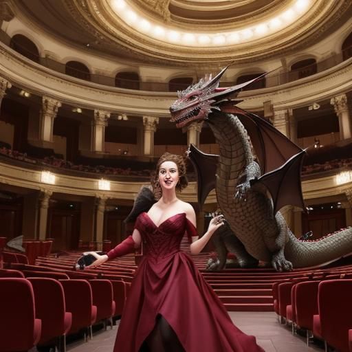 a night out at the opera, with a dragon