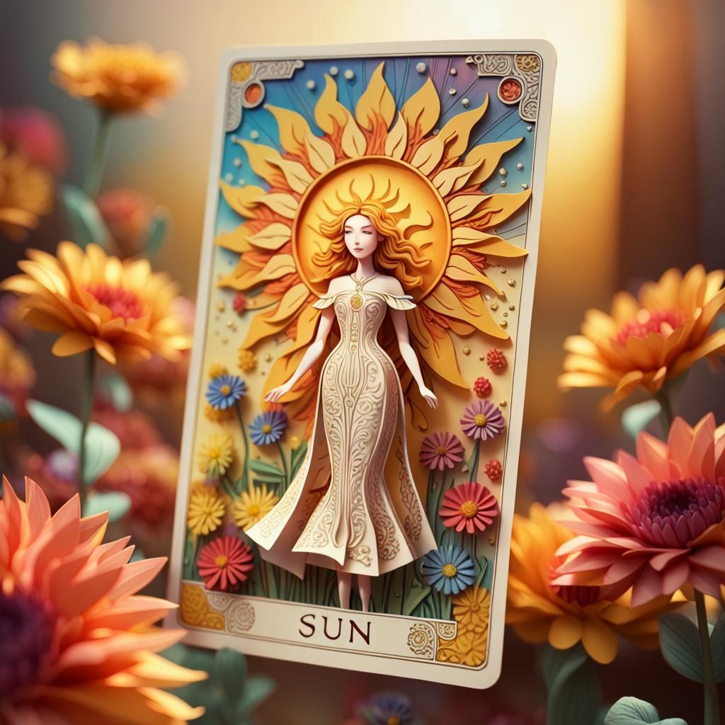 Tarot Card : The Sun  by @JinnB