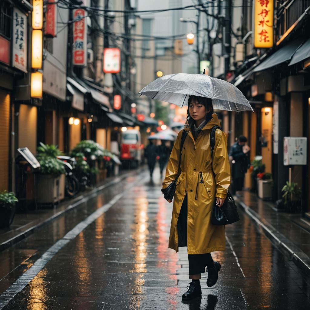 Rainy Tokyo Alleyway: Japanese Street Photography