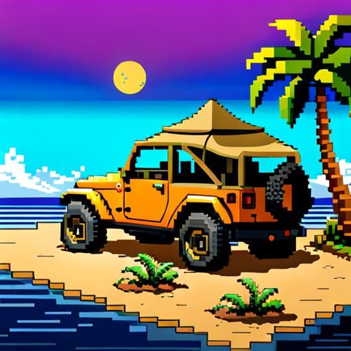 pixel art Jeep