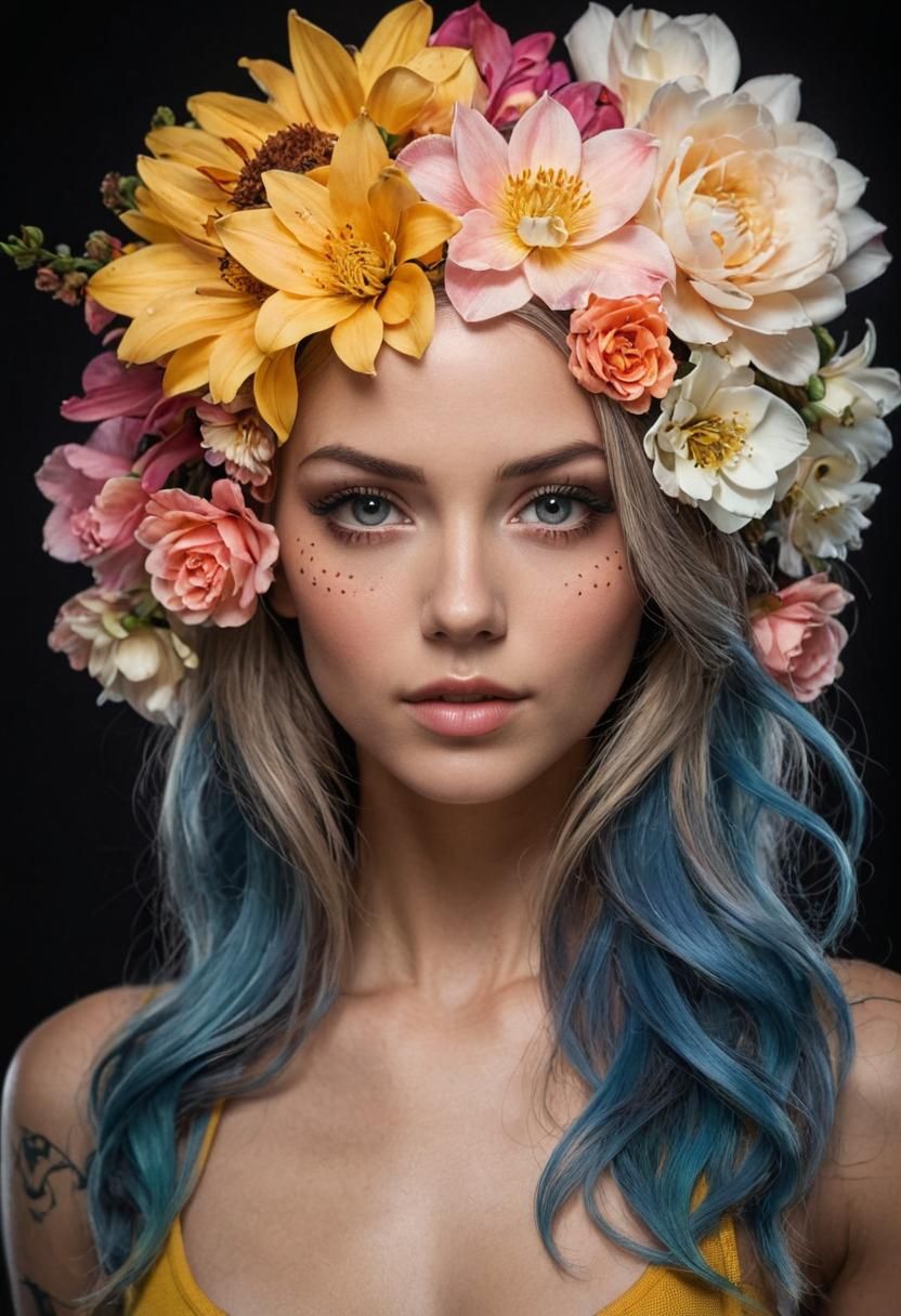 Fit Body, Intricately Detailed flower Tattoos ,Beautiful Wom...