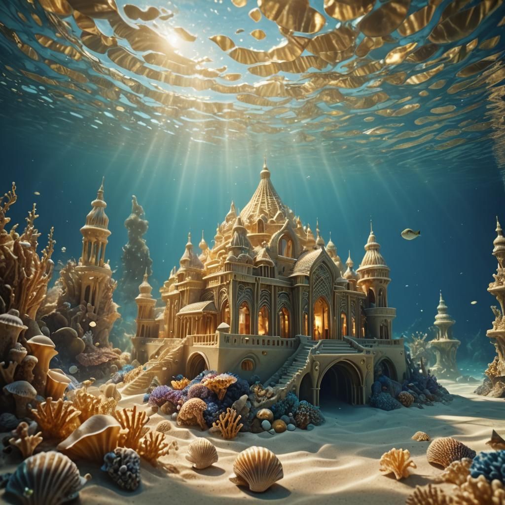 Sand palace under the sea
