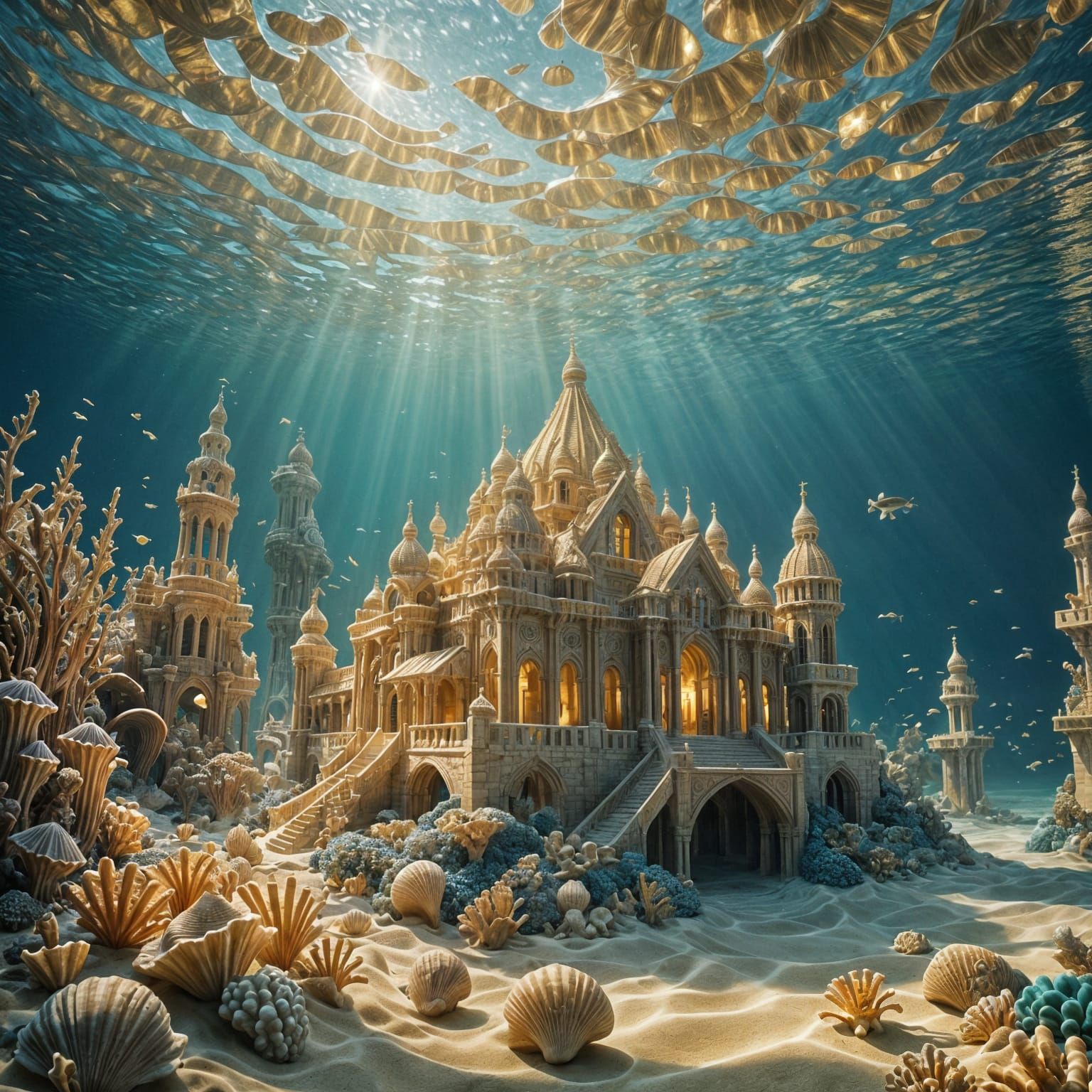 Sand palace under the sea  by @Arya