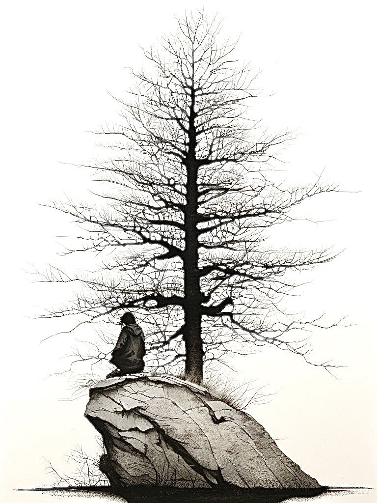 Meditation with a dead tree