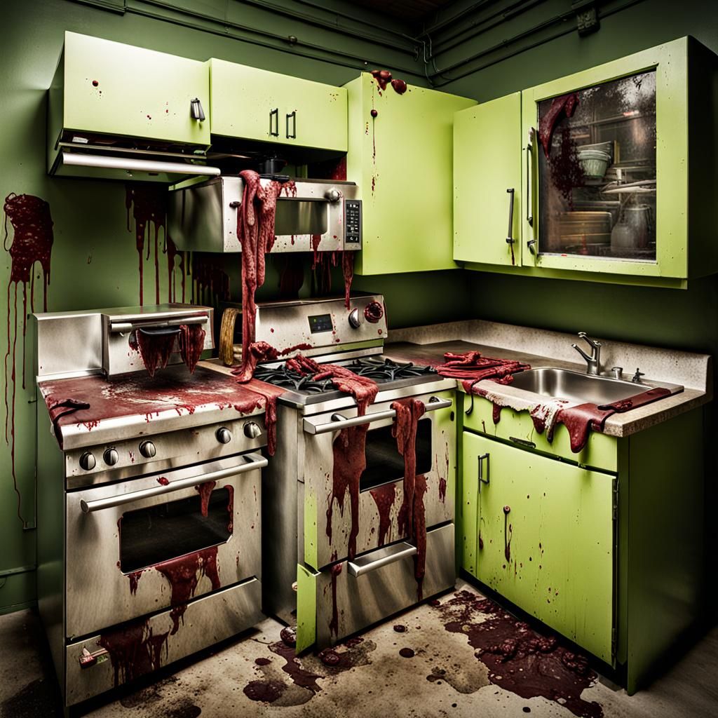 Photograph of zombie kitchen appliances.