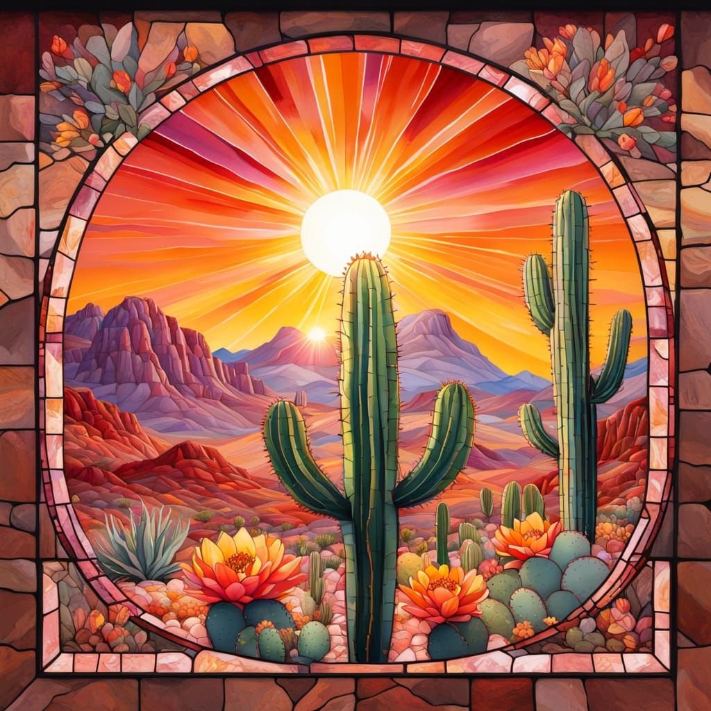 Desert stained glass