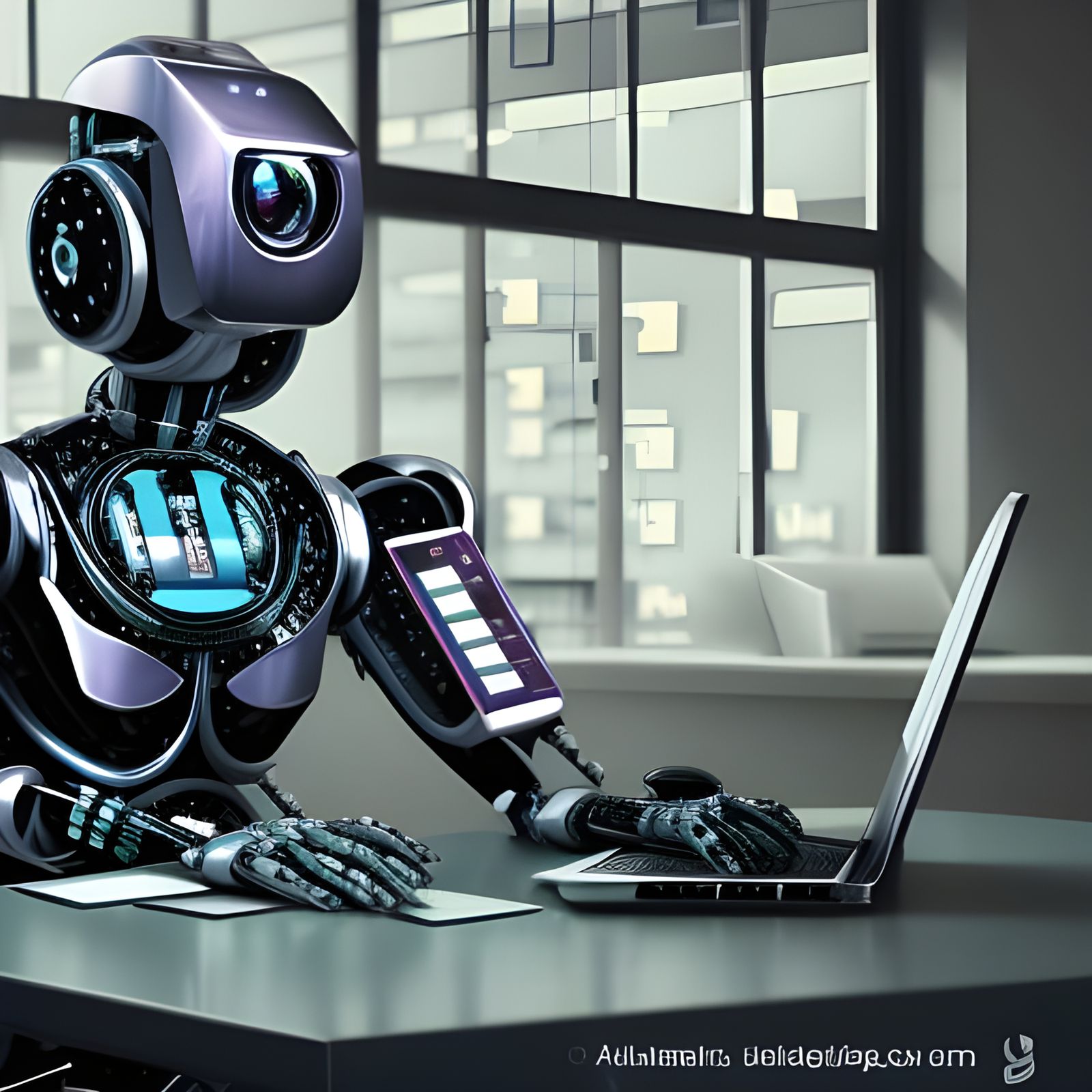 A robot in the office  by @Gerson de Melo 