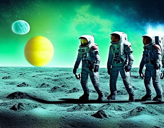 daryl and phillip farming with alonzo on the moon of a green...
