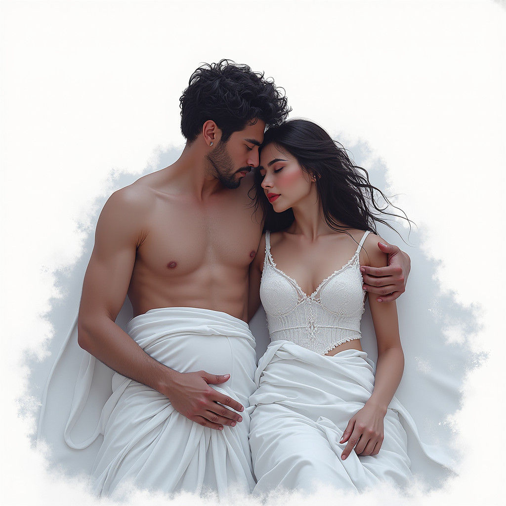 Fantastical Fantasy Concept Art on White Background