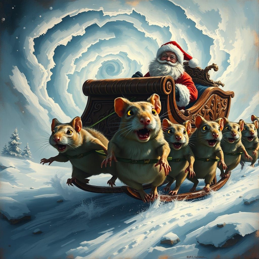 Gerbils Unleash Chaos as They Ferociously Pull Santa's Majes...