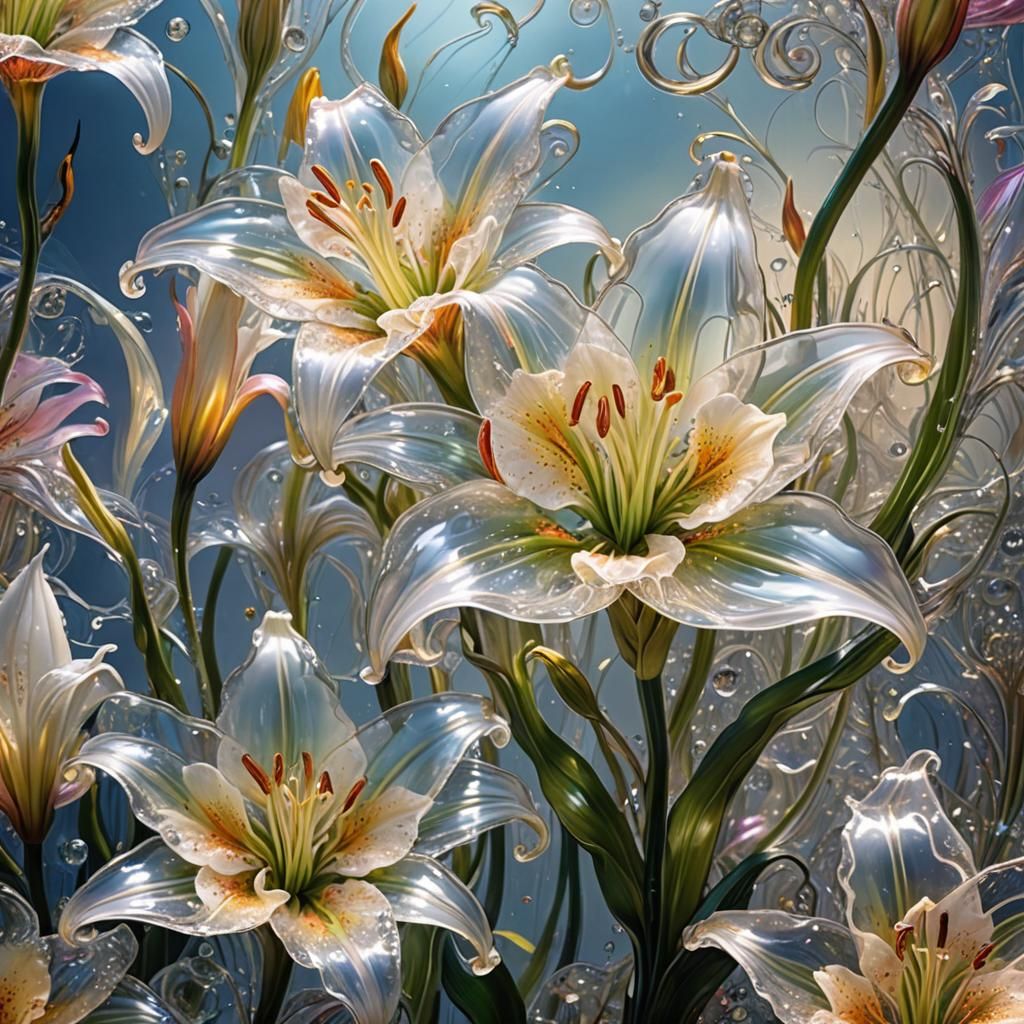 Pretty crystal lilies