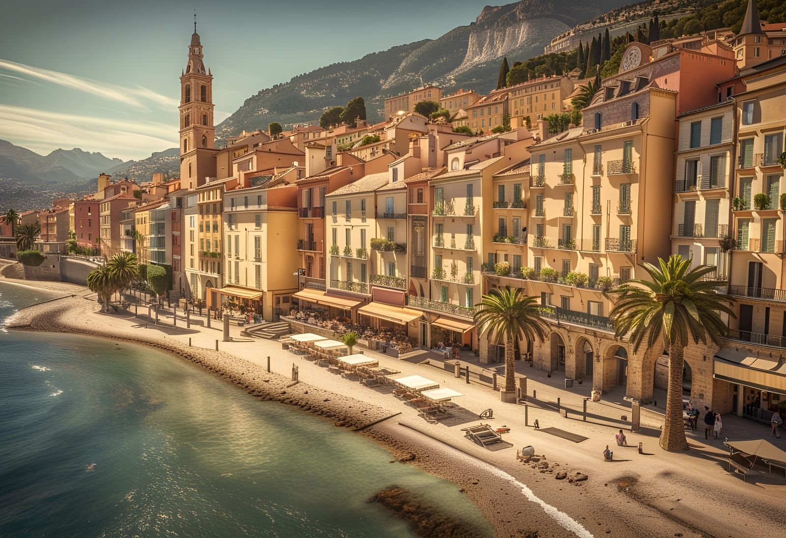 Menton, France AI Generated Artwork NightCafe Creator