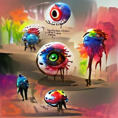 eyeball colourful concept art