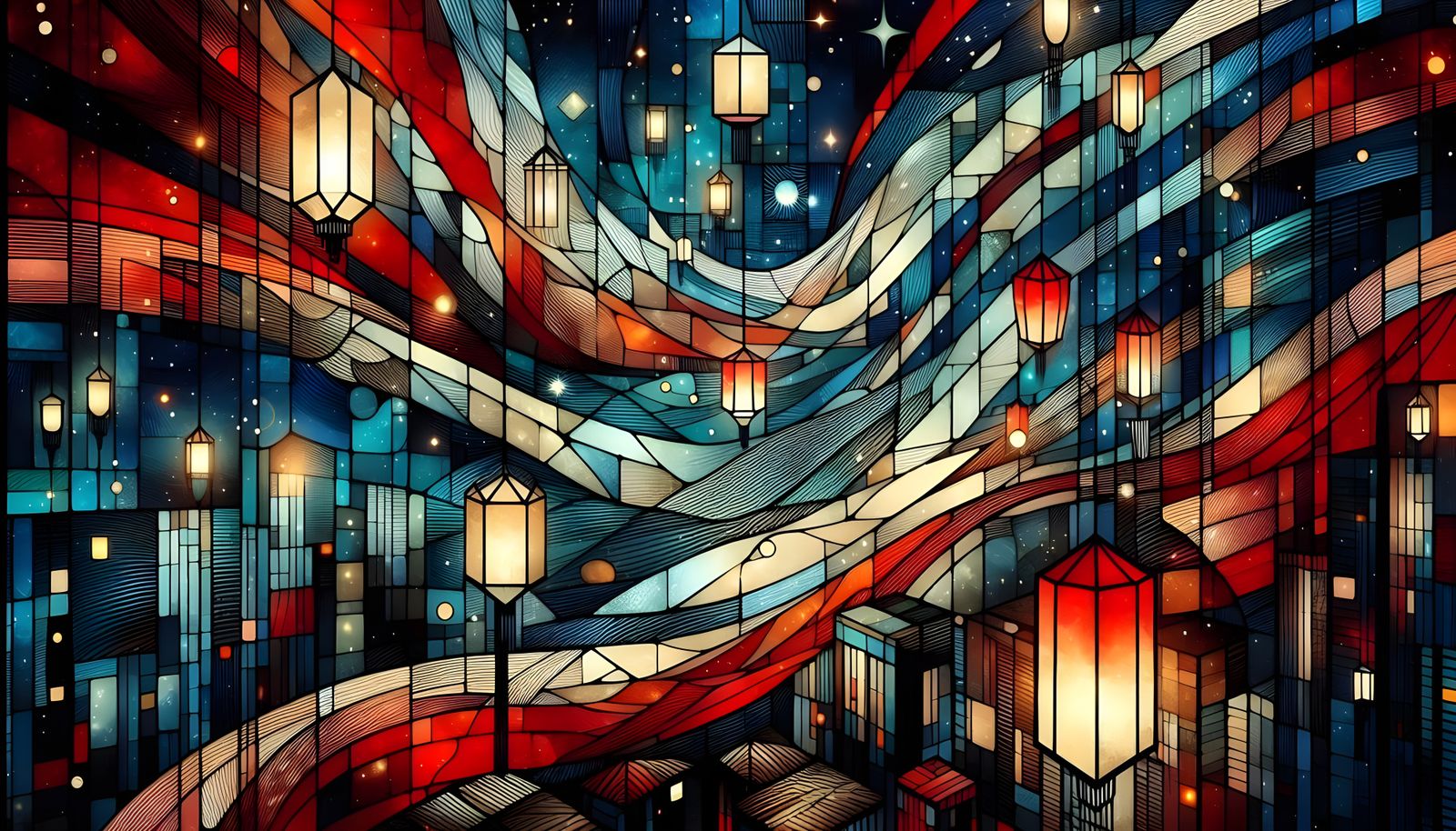 Lanterns of the geometric sky