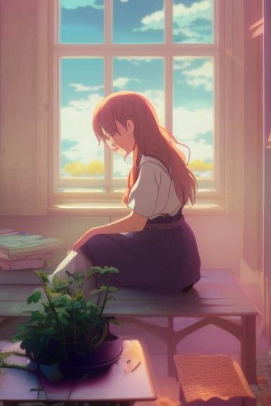 a girl in Ghibli
