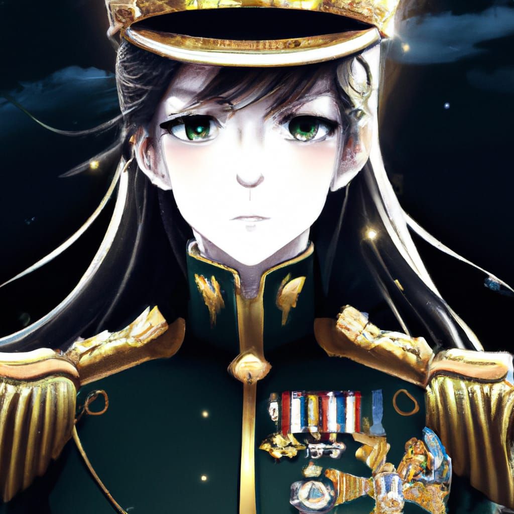 Anime, profile picture, military, royalistic. 4k