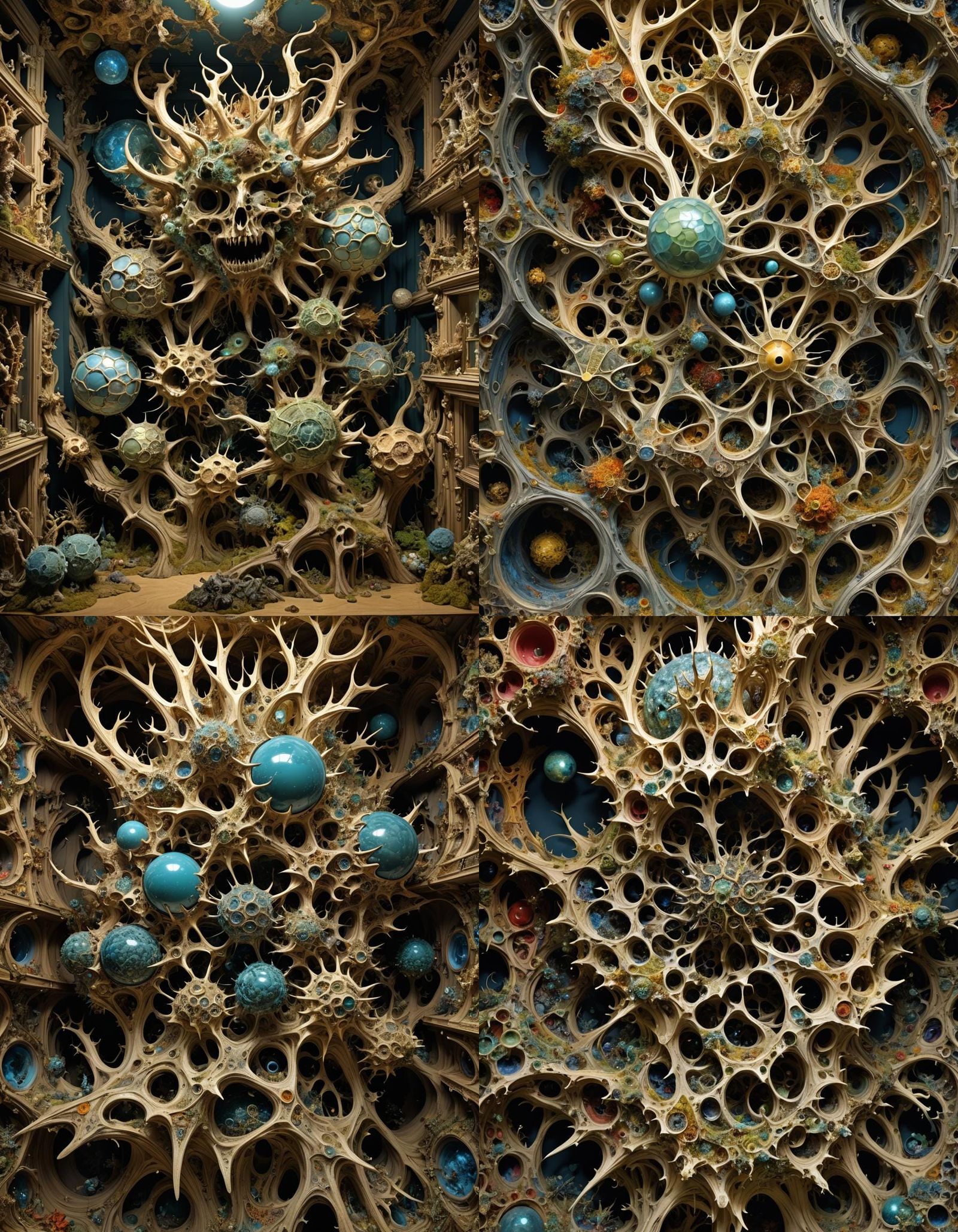 2/3 angle view, Chaos Decalcomania (Otto Rapp 1.0) Taxidermy...