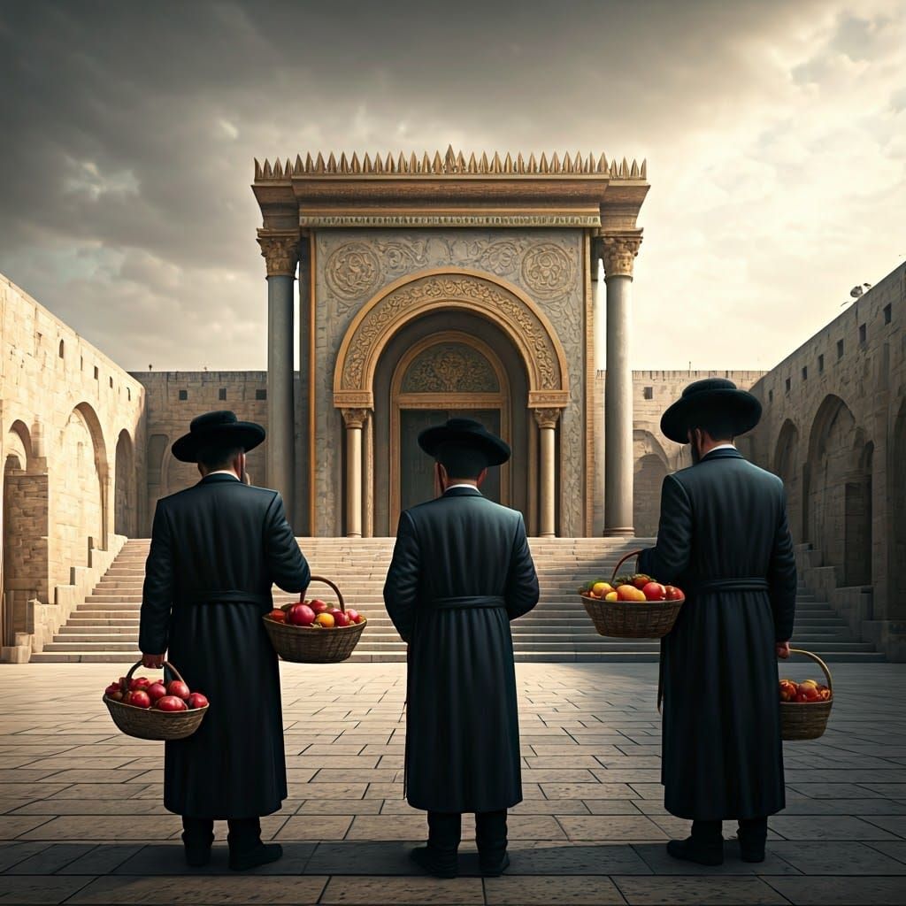 Jewish Temple Scene in Concept Art Style