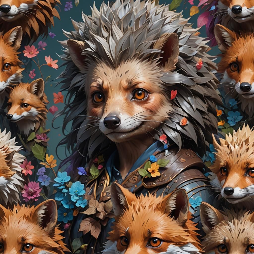 hedgehog, and fox