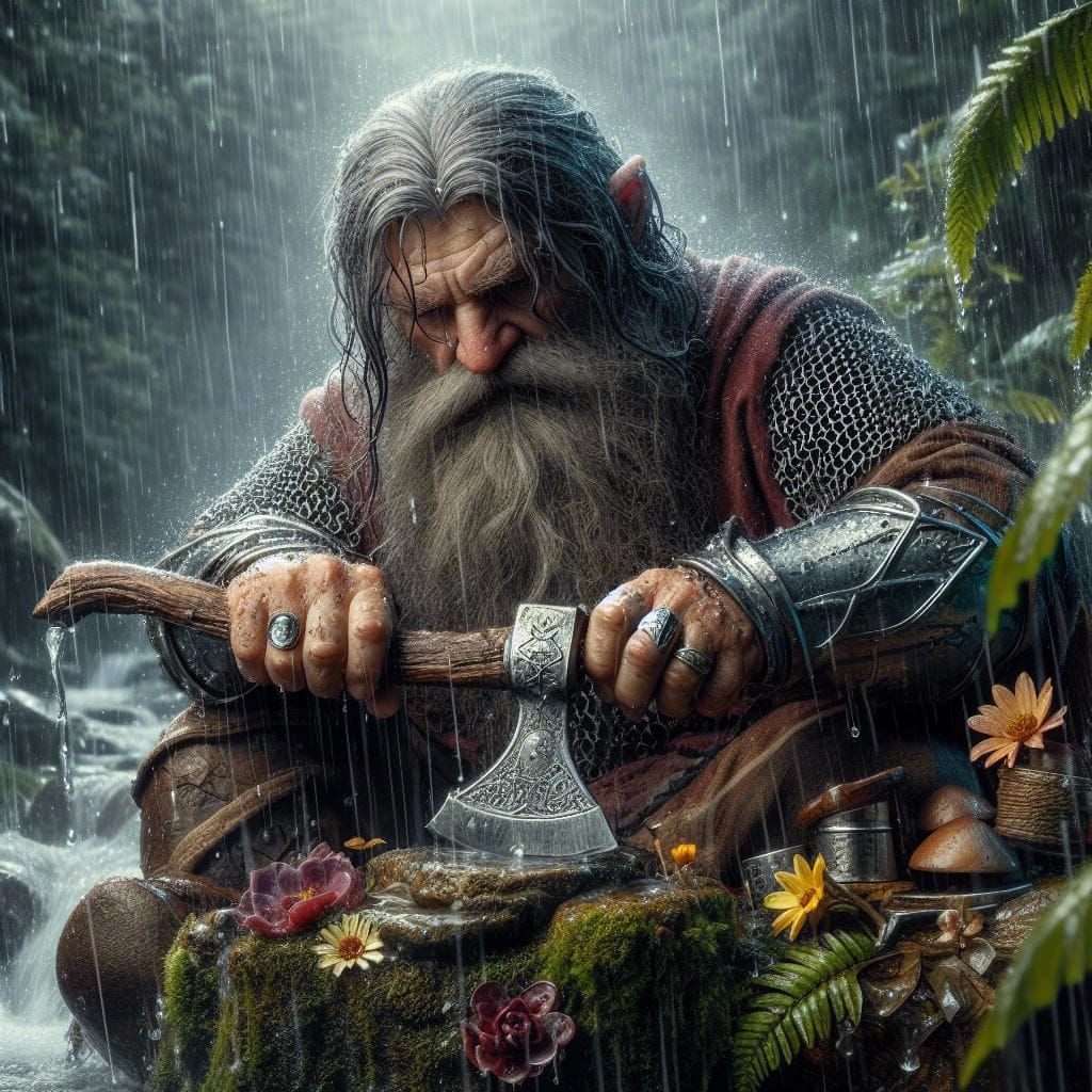 Sharpening his Axe in the Rain