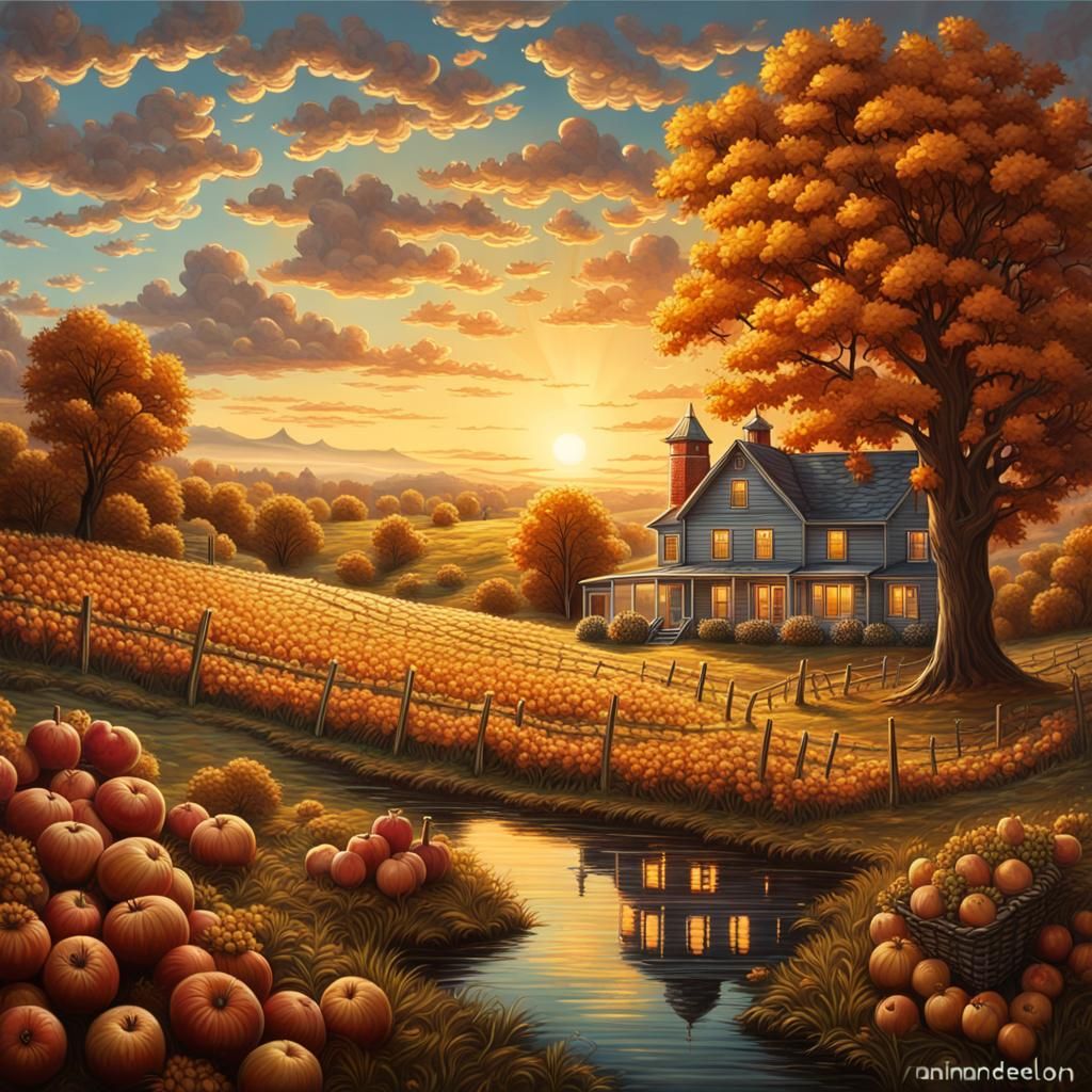Fall harvest morning  by @Anna