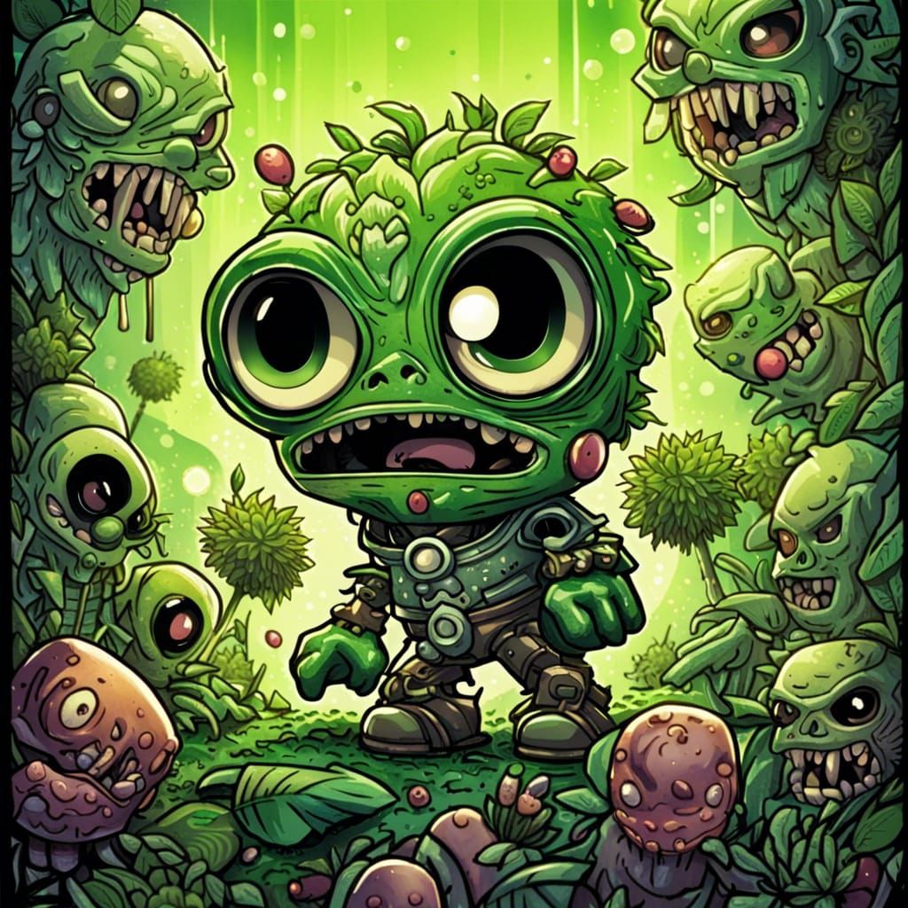 The Zombie Plant Kid - AI Generated Artwork - NightCafe Creator