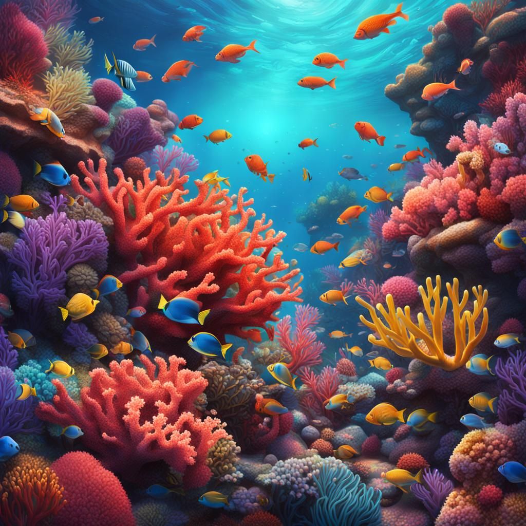 Beautiful coral reef  by @Lovegood girl
