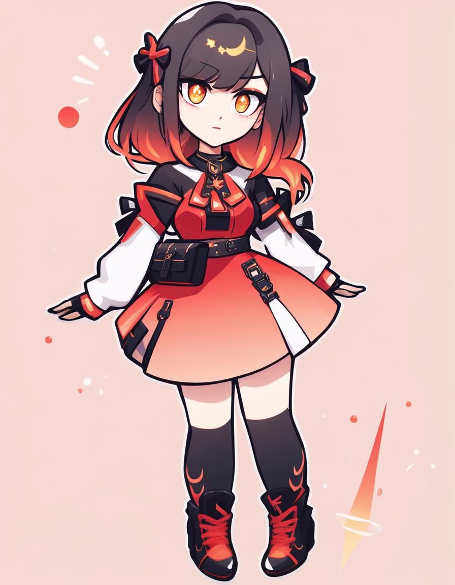 Light hot girl style monster girl character