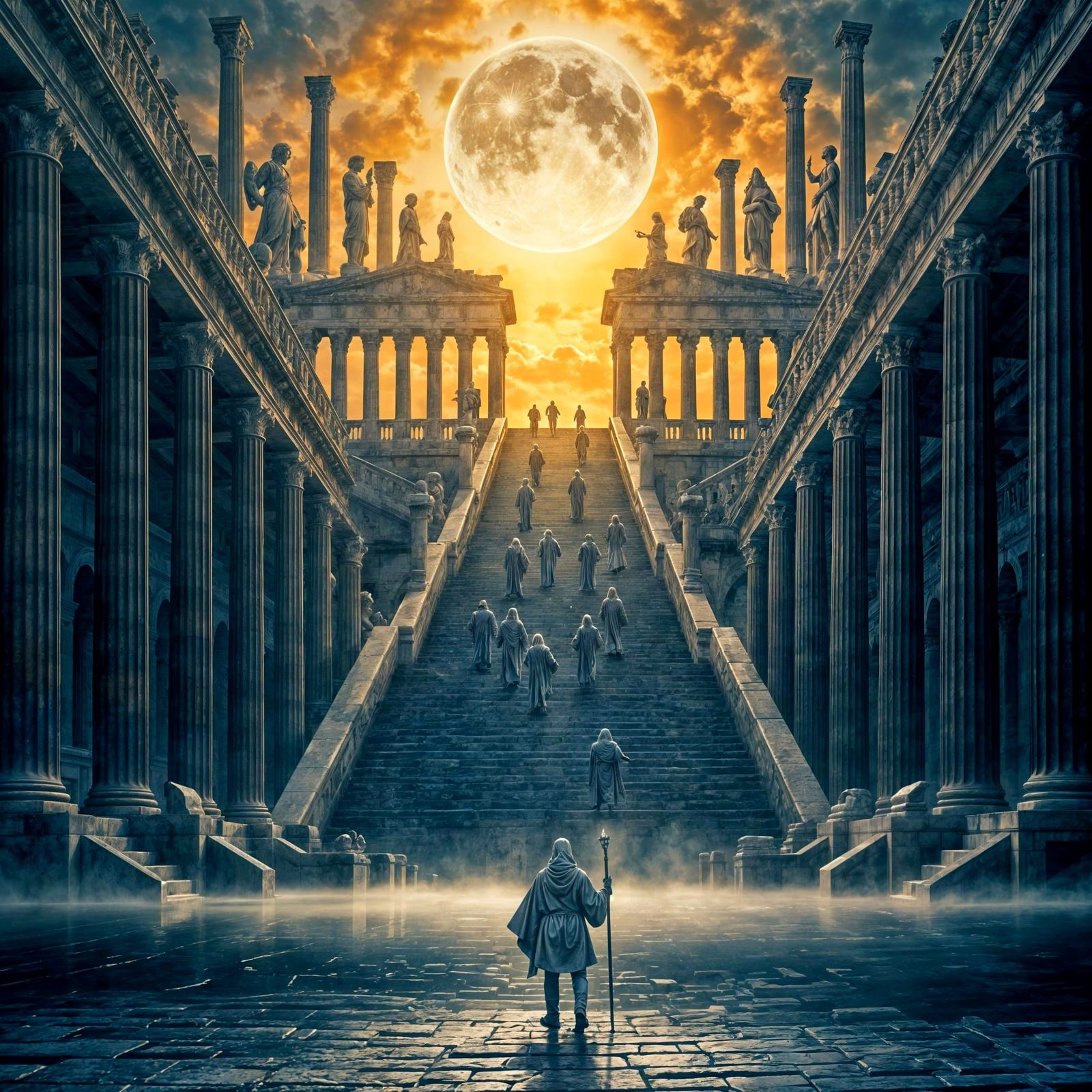 A Surreal Pilgrimage to the Moon  by @Marina