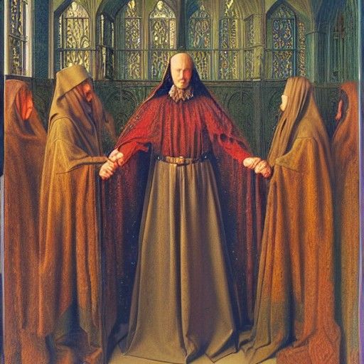 Beauty of Annihilation in the style of Jan van Eyck