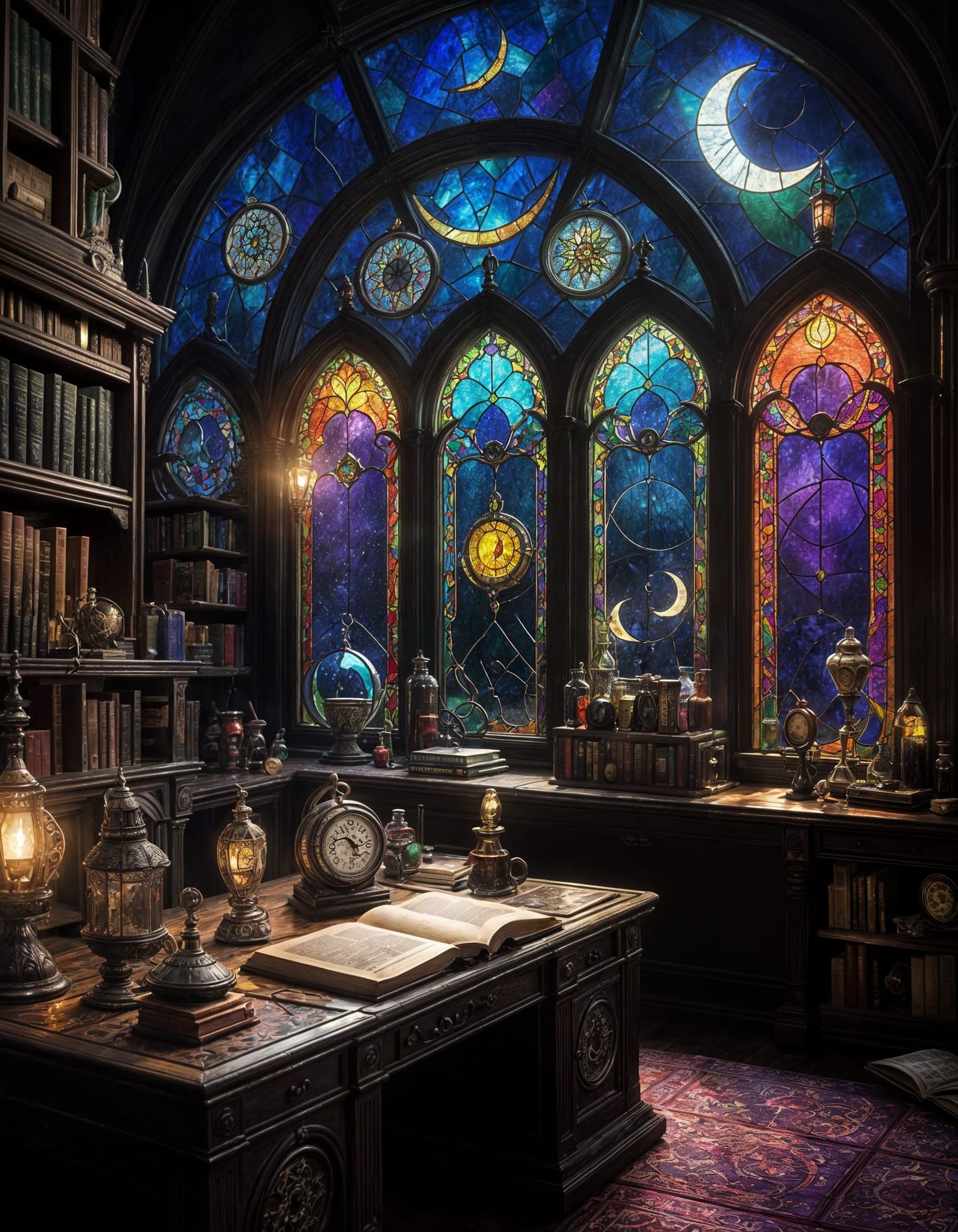 A Wizard's Study  by @Mr_Anime Manga