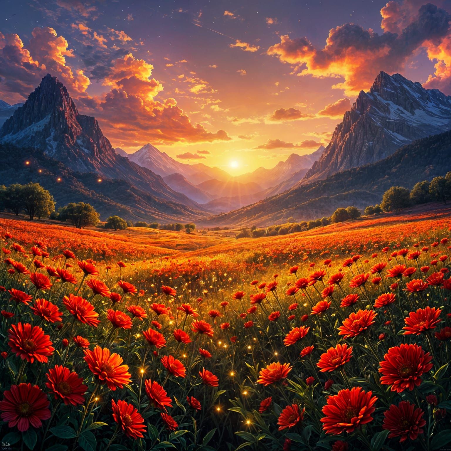 Sunset in the mountains  by @MistyCrystal