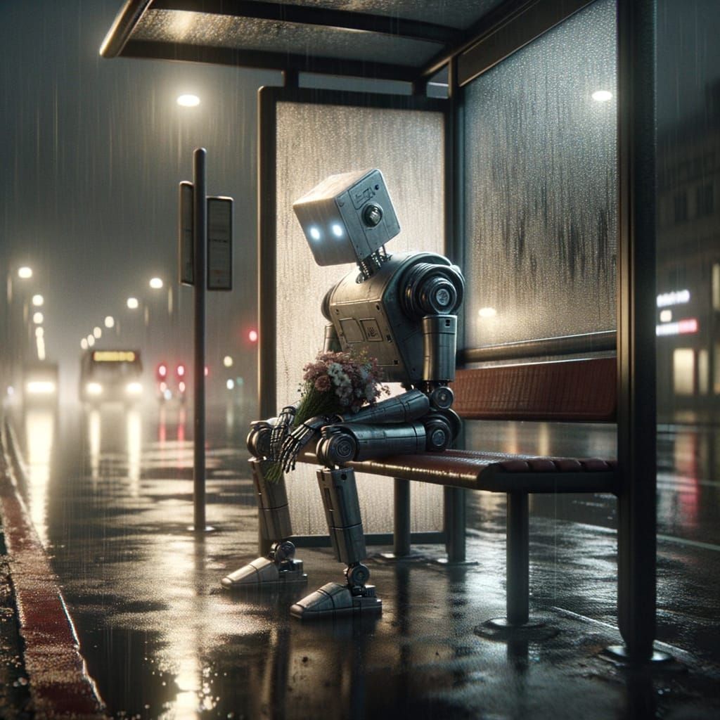 Sad Robot  by @Rogue Bayman
