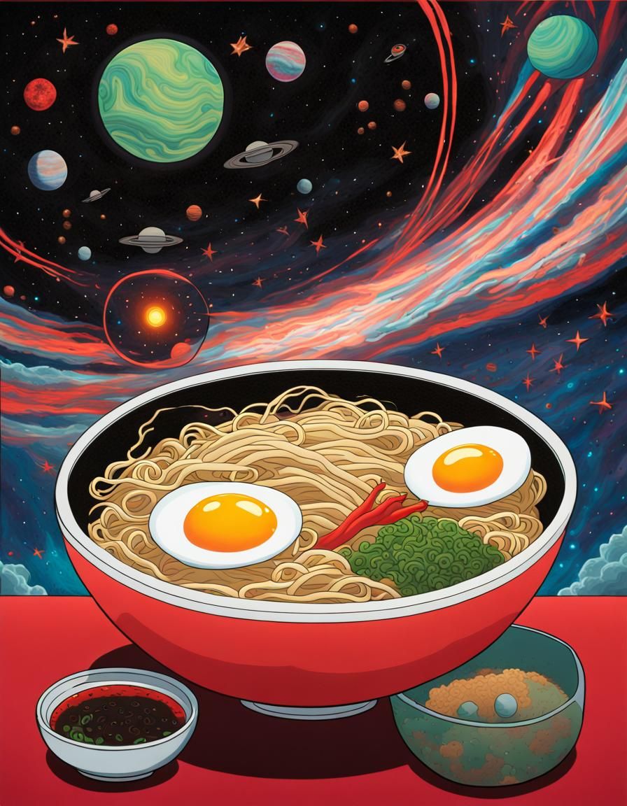 Galactic Ramen Dream 🍜💤 Ai Generated Artwork Nightcafe Creator