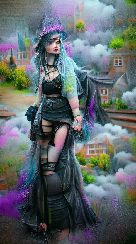 Soft pastel goth witch empress - AI Generated Artwork - NightCafe Creator
