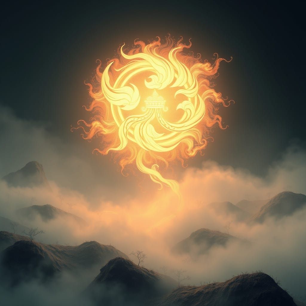 Serene Chinese Landscape in Dreamlike Anime Style Concept Ar...