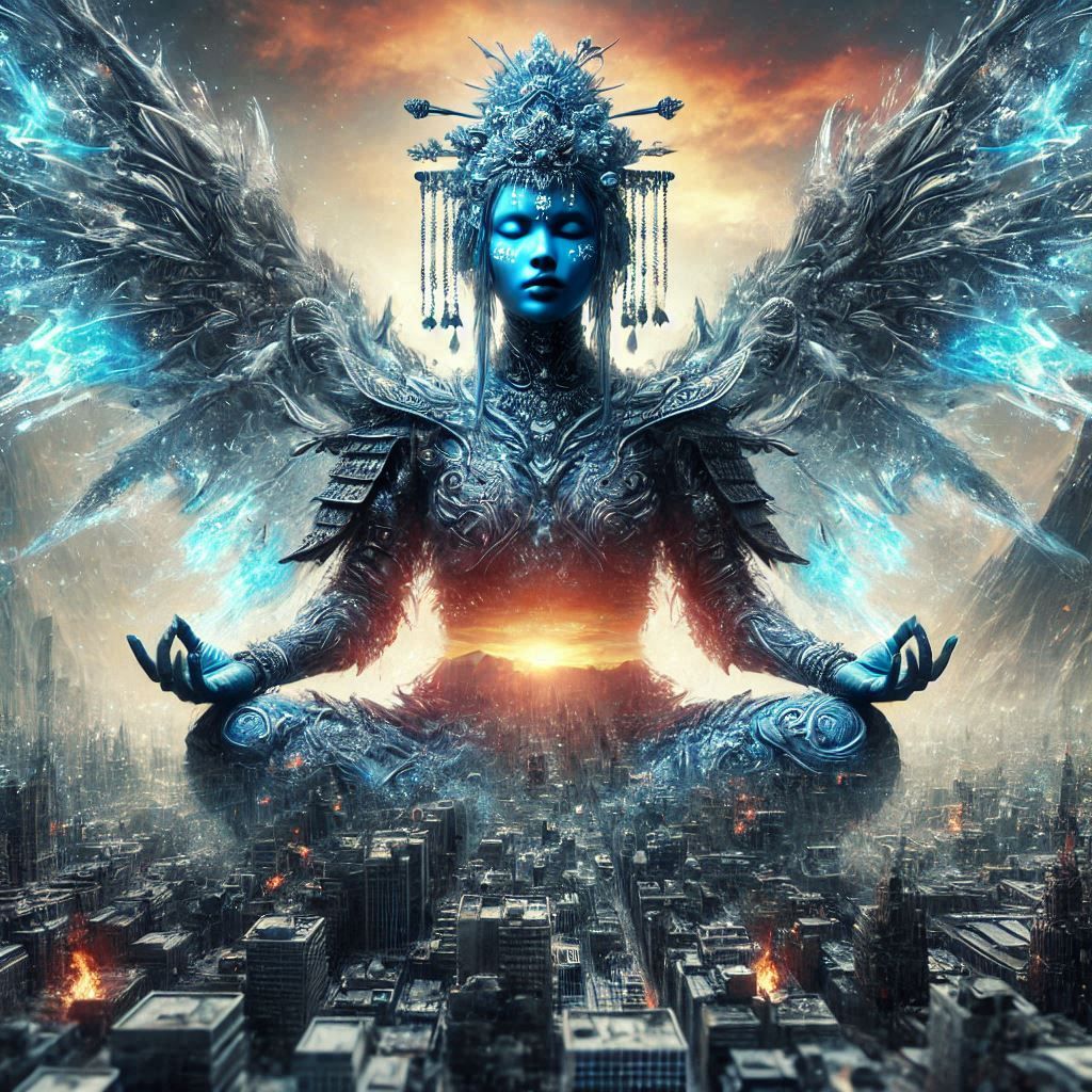 double exposure beautiful fantasy portrait landscape..