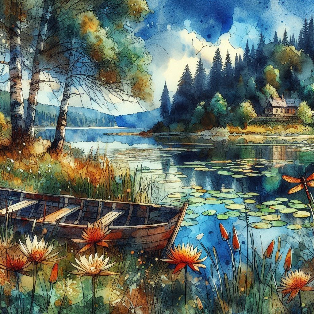 watercolor landscape
