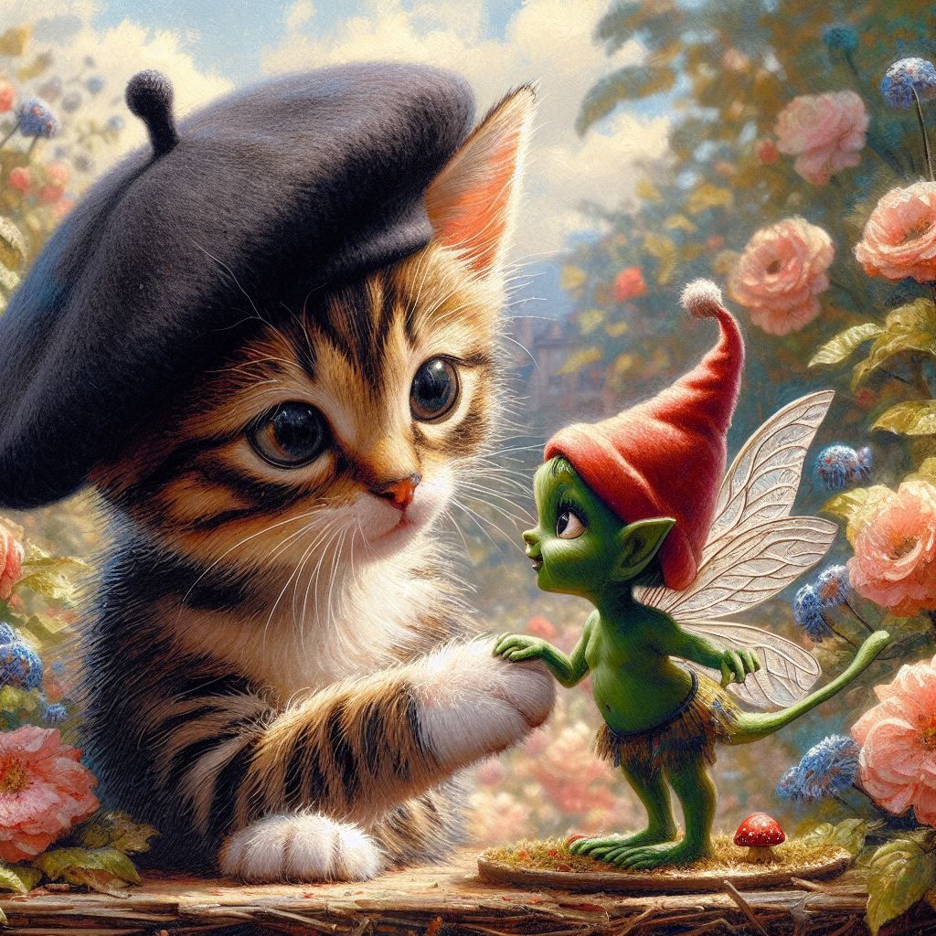 Bonjour, petit chat! - AI Generated Artwork - NightCafe Creator