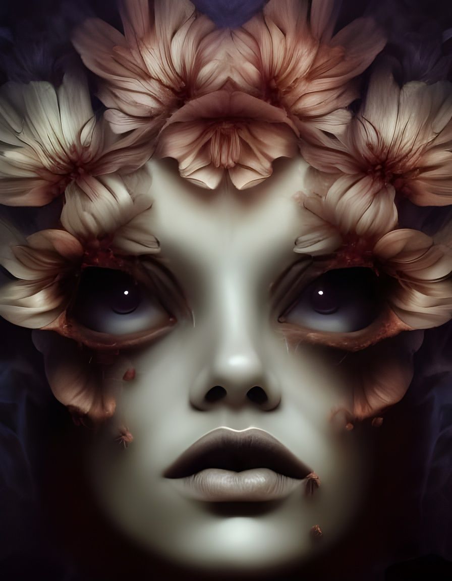 Exploding Dead Flowers AI Generated Artwork NightCafe Creator