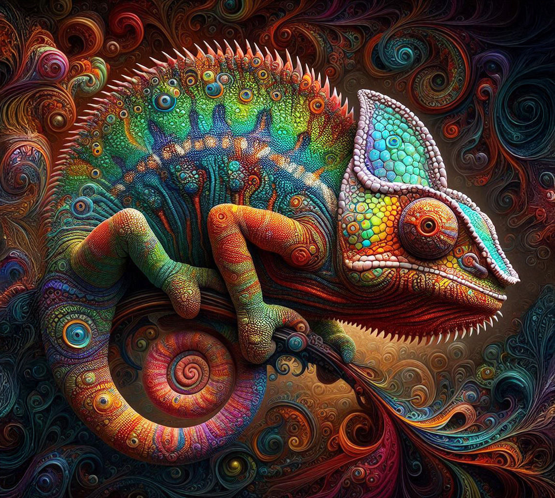 Cleo The Fractal Chameleon