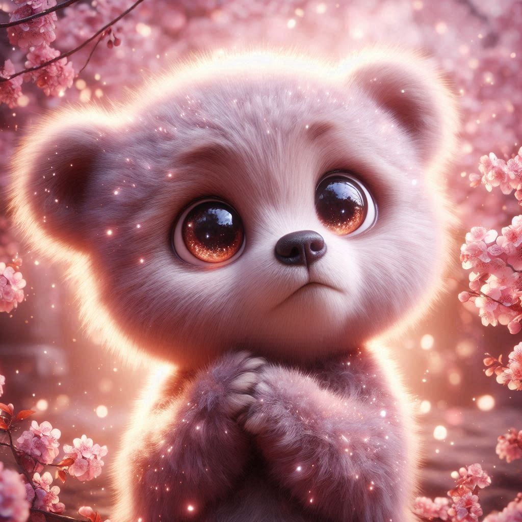 cherry blossom bear
