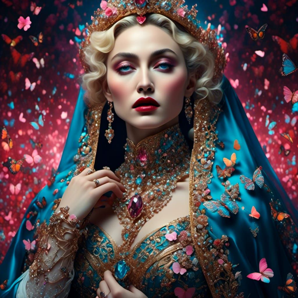 Magic butterfly woman