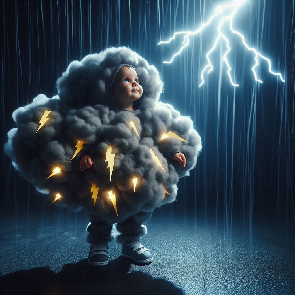 A little grey storm cloud