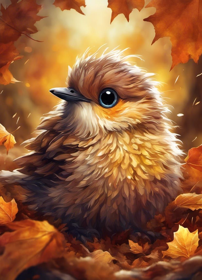 Fluffy Bird Portrait  by @Balade Imaginaire